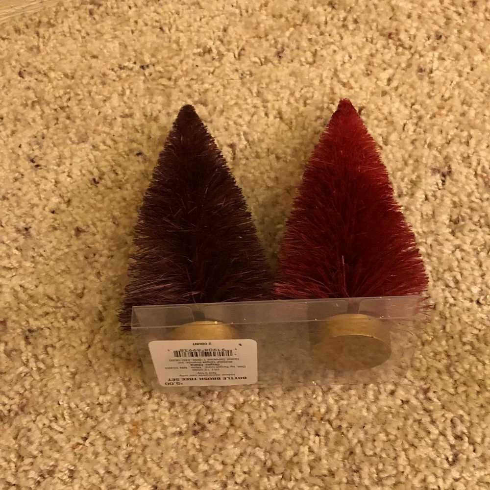 Target Holiday Decor Mini bottle brush Trees NWT